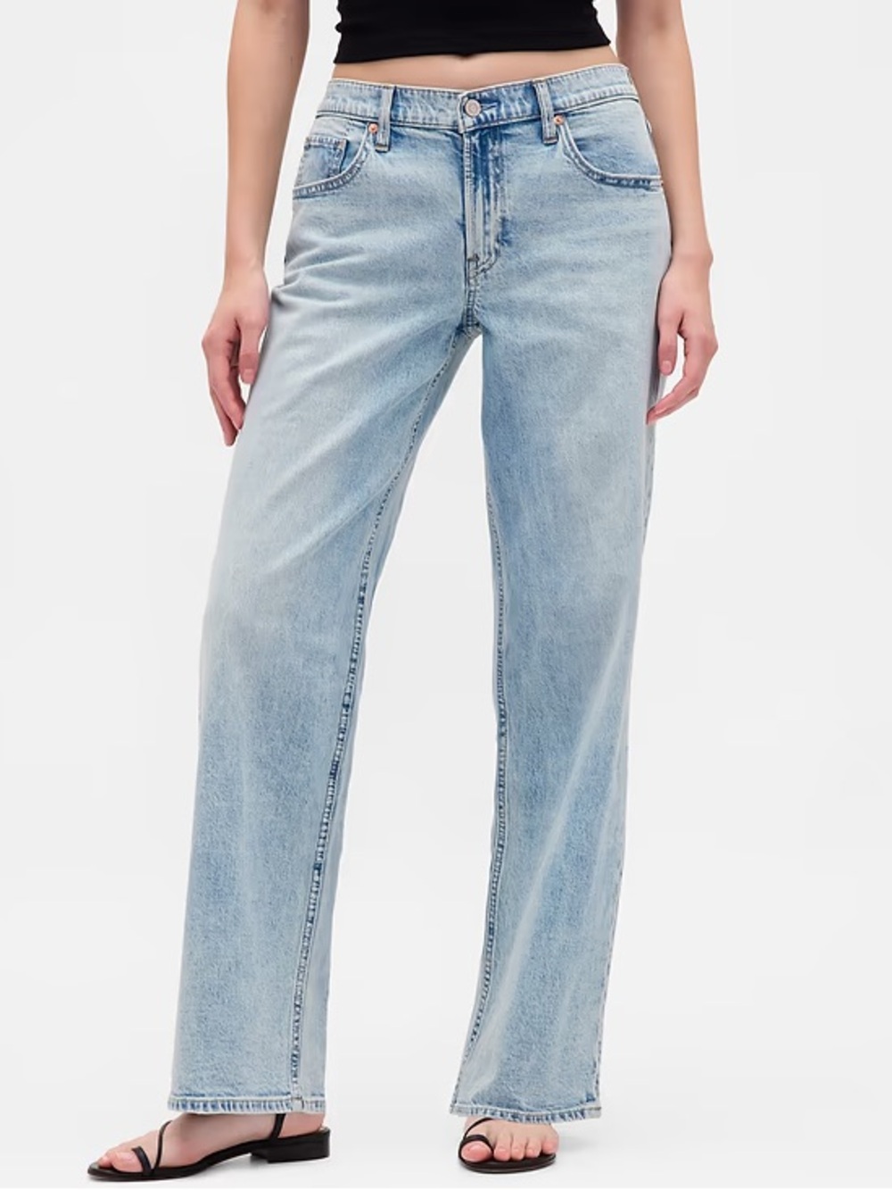 Size 14 Petite GAP Light Blue 90's Loose Low-Rise Jeans (Used)
